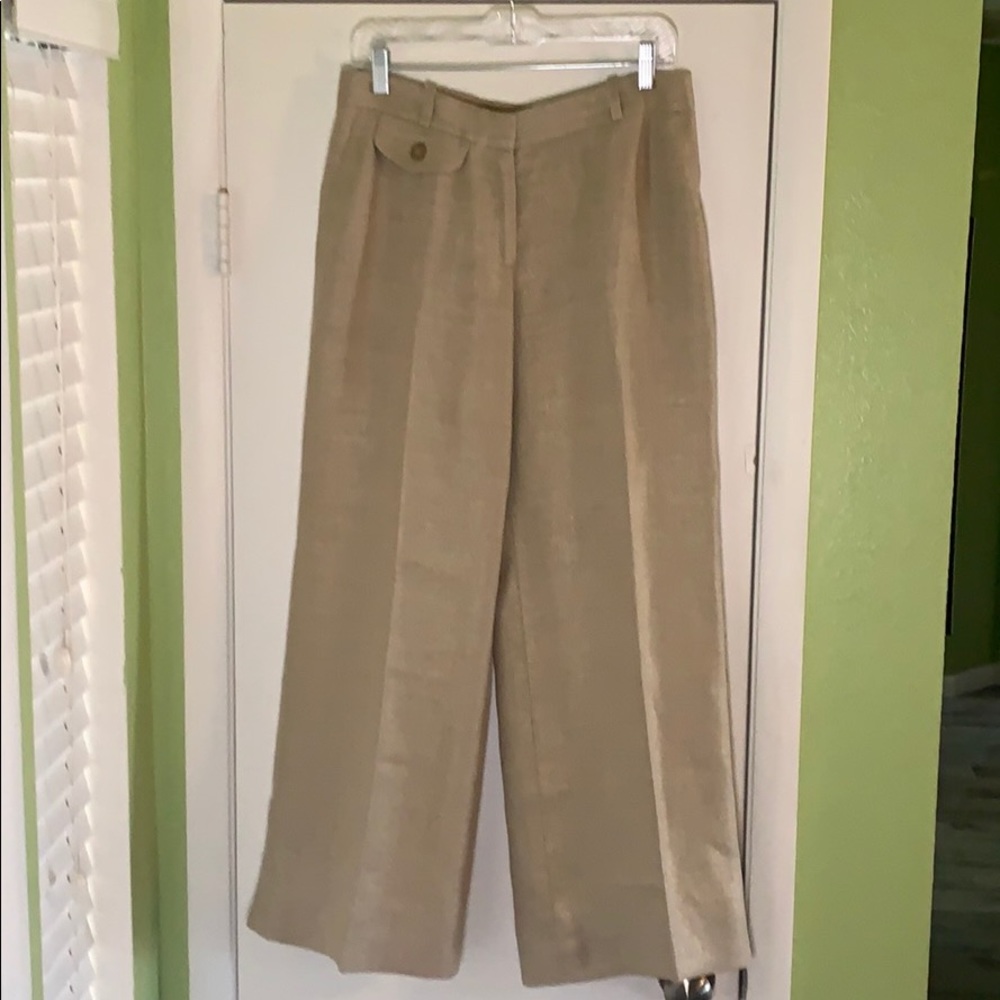 Oscar de la Renta Hemp Wide Leg Pant